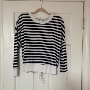 Stateside Navy and White Striped Sweatshirt